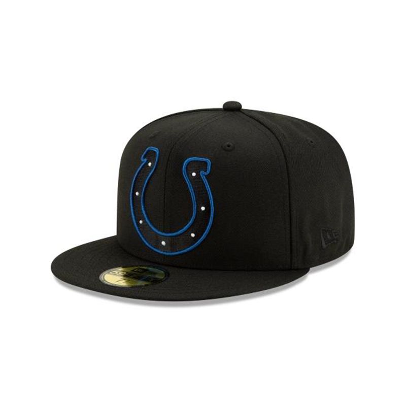 NFL Indianapolis Colts Logo Elements 2.0 59Fifty Fitted (PUV2933) - Black New Era Caps